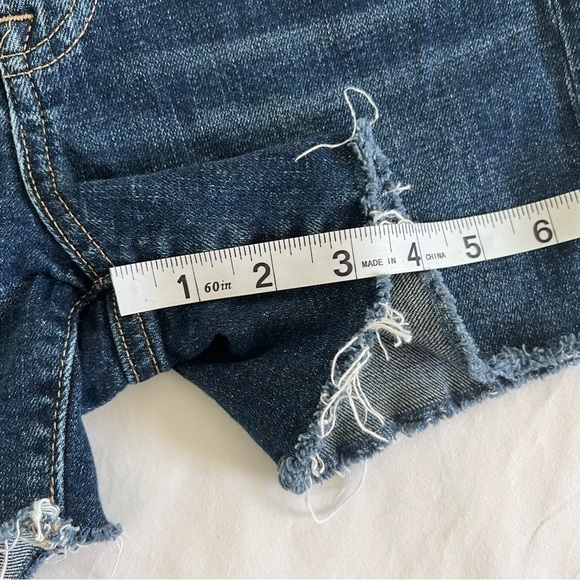 Gap 4” short high rise dark wash denim shorts size 25R - Picture 7 of 11